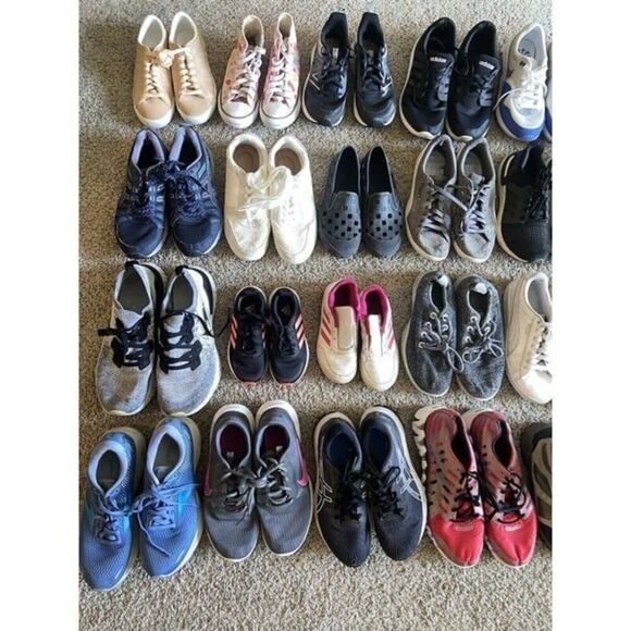 Wholesale Lot 13 pairs Sneakers Nike Adidas Vans Asics Puma Cleats Kids Adults